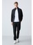 Siyah-Siyah Erkek Dik Yaka Çift Renk Slim Fit Klasik Paça Eşofman Takımı-85113 1