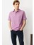Erkek Polo Yaka T-Shirt Lila 4
