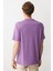 Erkek Sıfır Yaka T-Shirt Lila 3