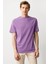 Erkek Sıfır Yaka T-Shirt Lila 5