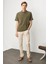 Erkek Polo Yaka T-Shirt Haki 5