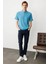 Erkek Polo Yaka T-Shirt Turkuaz 3