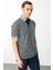 Erkek Polo Yaka Çizgili %100 Pamuk T-Shirt Gri 2