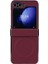 Samsung Galaxy Z Flip5 5g Menteşe Koruma Karbon Fiber Doku Deri + Pc Galvanik Telefon Kapağı (Yurt Dışından) 1