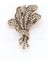 Bronz Renk Zirkon Taşlı Buket Elmas Montür Broş 1