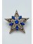 Elmas Montür Mavi Taşlı Yıldız Broş 1