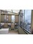 Cam Balkon Perdesi Plise Perde Yapıştırmalı Eloksal Profil Mavi Kumaş 48 x 168 cm 2