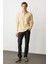 Erkek Polo Yaka Uzun Kollu Sweatshirt Sarı 5