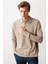 Erkek Polo Yaka Sweatshirt Vizon 1