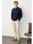 Erkek Polo Yaka Pike Dokuma Sweatshirt K.lacivert 4
