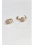 Zirkon Taşlı Rose Gold Renk Kalp Küpe 1