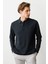 Erkek Polo Yaka Sweatshirt Füme 1