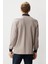 Erkek Polo Yaka Pike Dokuma Sweatshirt Bej 3