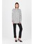 Beyaz Puantiye Desen Oversize Saten Gömlek 9411 2