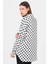 Beyaz Puantiye Desen Oversize Saten Gömlek 9411 5