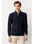 Erkek Polo Yaka Pike Dokuma Sweatshirt K.lacivert 5