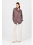 Bordo Puantiye Desen Oversize Saten Gömlek 9411 3
