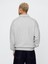 Erkek Gri Heavyweight Oversized Yarım Fermuarlı Sweatshirt 4