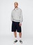 Erkek Gri Heavyweight Oversized Yarım Fermuarlı Sweatshirt 5