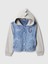 Erkek Bebek Mavi Varsity Denim Sweatshirt Ceket 1
