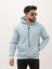 Kırmızı Şardonlu Içi Polarlı Casual Erkek Kapüşonlu Sweatshirt 1