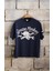 Grease Monkey Motorcycle Unisex Lacivert Oversize Tişört 1