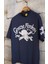 Grease Monkey Motorcycle Unisex Lacivert Oversize Tişört 2