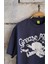 Grease Monkey Motorcycle Unisex Lacivert Oversize Tişört 3
