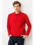 Erkek Polo Yaka Sweatshirt Kırmızı 4