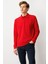 Erkek Polo Yaka Sweatshirt Kırmızı 5