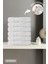 6'lı Beyaz Greek Mini El, Yüz Havlusu 75GR. - 30X50 Cm, %100 Pamuk, Spa ve Otel Havlusu 1