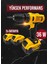 Turbo Tools 36 Watt 5000 Ma 2 Li-Ion Çift Akülü Profesyonel Vidalama Şarjlı Matkap Eldiven 2