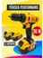 Turbo Tools 36 Watt 5000 Ma 2 Li-Ion Çift Akülü Profesyonel Vidalama Şarjlı Matkap Eldiven 3
