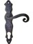 Antika Tarz Dekoratif Pirinç Kıvrık Yale Kapı Kolu - 210X43 Mm, Oksit 1