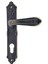 Antika Tarz Dekoratif Pirinç Çiçekli Oda Kapı Kolu - 240X40 Mm, Oksit 1