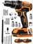 Alman Hard-X Darbeli 256 Vf 20AH Çelik Şanzuman Bakır Sargılı 2 Akülü Vidalama Matkap Şarjlı Matkap 1