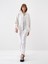 Kadın Beyaz Oversize Keten Ceket 2