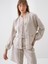 Kadın Naturel Oversize Keten Ceket 1