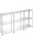 3 Katlı 3'lü Galvaniz Çelik Raf - Depo, Arşiv, Kiler, Dosya, Market Rafı - 31x75 cm-50 cm-1.00 mm 1