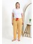 Modaserdem Akbeniz Kadın Pamuklu Büyük Beden Alt Pijama 27559 Sarı 5