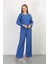 Modaserdem Mdsrdm Kadın Bürümcük Kumaş Pijama Takım Saks 4233 2