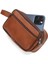 Erkek Bileklik Kemerli Portföy Clutch Traş Kozmetik El Çantası NEW344 - Taba 1