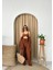 Krınkıll Büstiyer-Pantolon-Kimono Takım - Kahverengi 2