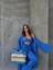 Krınkıll Büstiyer-Pantolon-Kimono Takım - Mavi 2