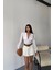 Crop Poplin Gömlek Yaka Kenar Dantel Detaylı - Beyaz 3