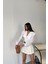 Crop Poplin Gömlek Yaka Kenar Dantel Detaylı - Beyaz 4