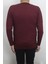Fistan Store Erkek Bordo Düz Spor Kesim Normal Kalıp Bisiklet Yaka Uzun Kollu Body 3