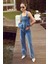 x Sima Tarkan - Pamuklu Düz Uzun Paça Normal Bel Jean Pantolon - Straight Fit Jean 5SAL40207MD 1