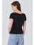 Siyah Gold Aksesuar Detaylı Viskoz/yumuşak Kumaş Tişört 1460 5