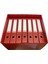 Arşiv Kutusu ve Arşiv Klasörü Set 42X35*30 ve 24X5X32 7ADET Set Kırmızı Klasör Kutusu Plastik 5